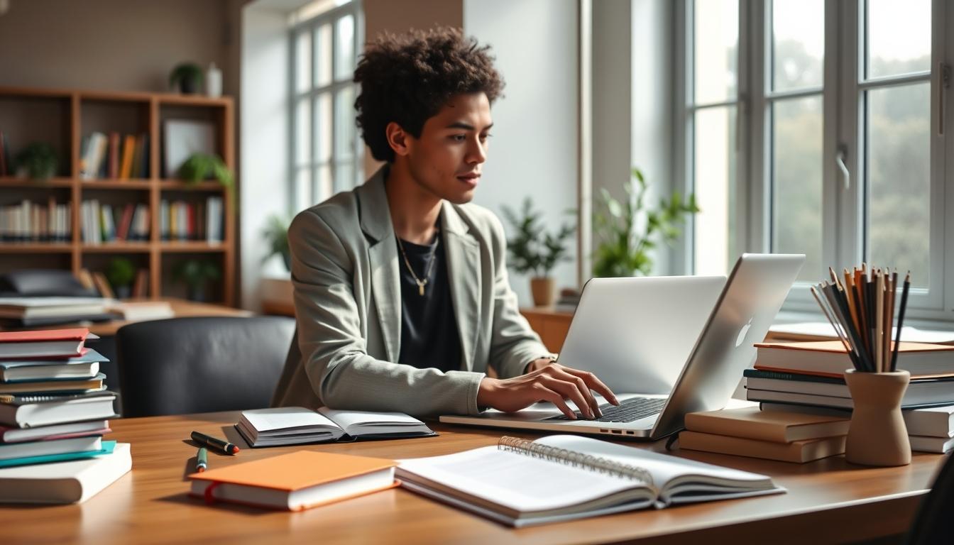 Students collaborating in study space