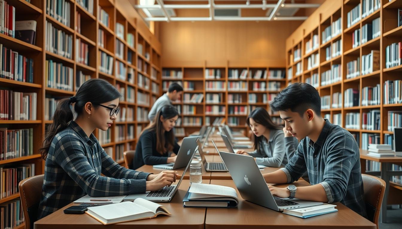 Student using online courses for flexible education