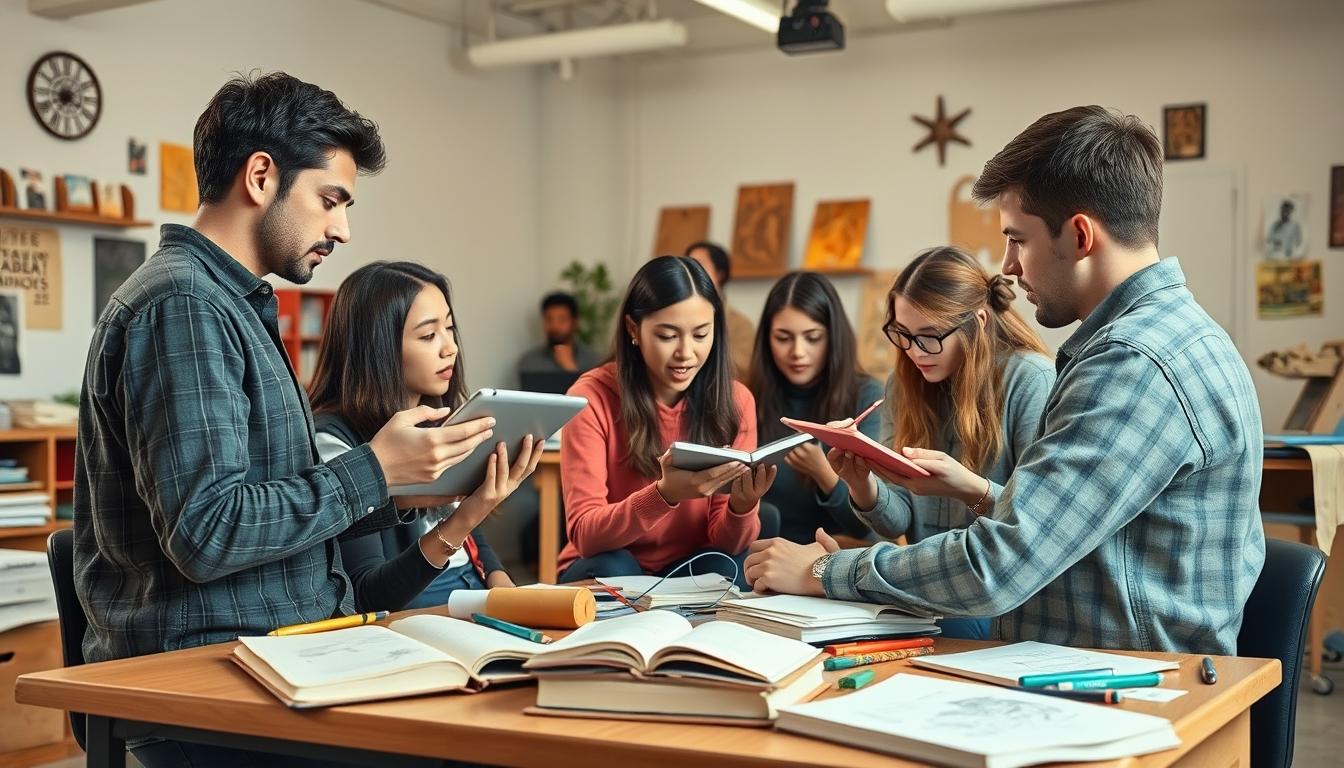 Student developing practical and academic skills